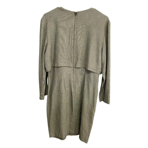 Vintage Taurus II Houndstooth Dress With Overlay Design Button Details Size M - Picture 2 of 9